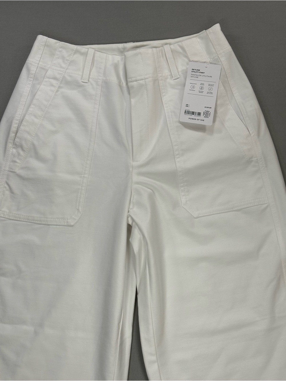 NWT Athleta Skyline High Rise Barrel Leg Pant, Bright White - Womens 6 - Picture 6 of 16